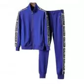 givenchy tracksuits for hommes new style zipper shoulder logo blue